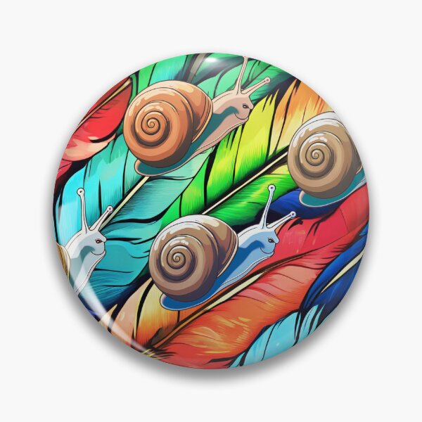 Item preview, Rainbow Snails on Feathers designed and sold by Vestina88.