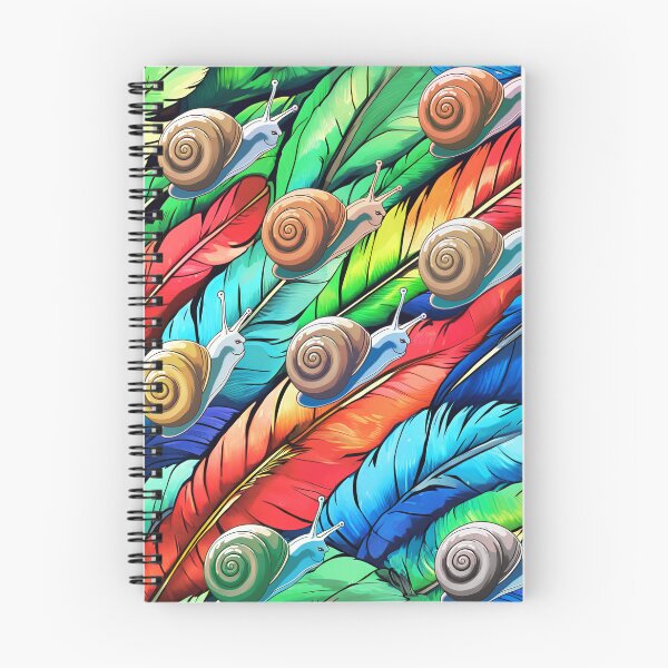 Item preview, Rainbow Snails on Feathers designed and sold by Vestina88.