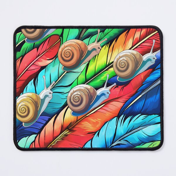 Item preview, Rainbow Snails on Feathers designed and sold by Vestina88.