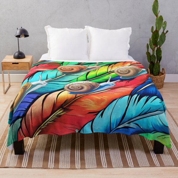 Item preview, Rainbow Snails on Feathers designed and sold by Vestina88.