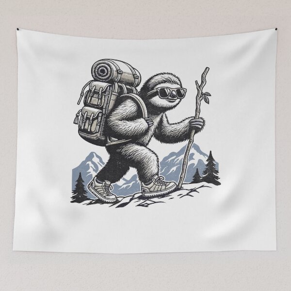 Item preview, Sloth Hiking Adventure designed and sold by PrintCrafting.