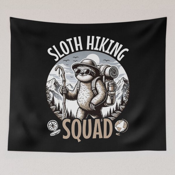 Item preview, Sloth Hiking Squad Adventure designed and sold by PrintCrafting.