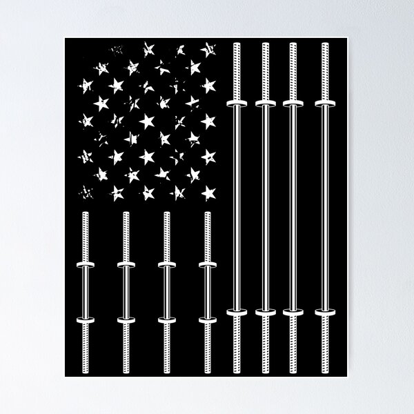 Item preview, USA Flag Bar Weightlifting Patriotic American US Flag Gym designed and sold by Phoebeys.