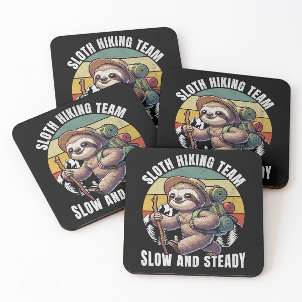 Item preview, Sloth Hiking Team Slow and Steady Funny Adventure designed and sold by PrintCrafting.