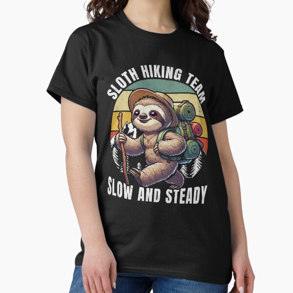 Item preview, Sloth Hiking Team Slow and Steady Funny Adventure designed and sold by PrintCrafting.