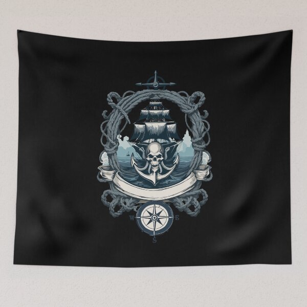 Item preview, Pirate Adventure Sailing Ship Skull designed and sold by LuminOrb.