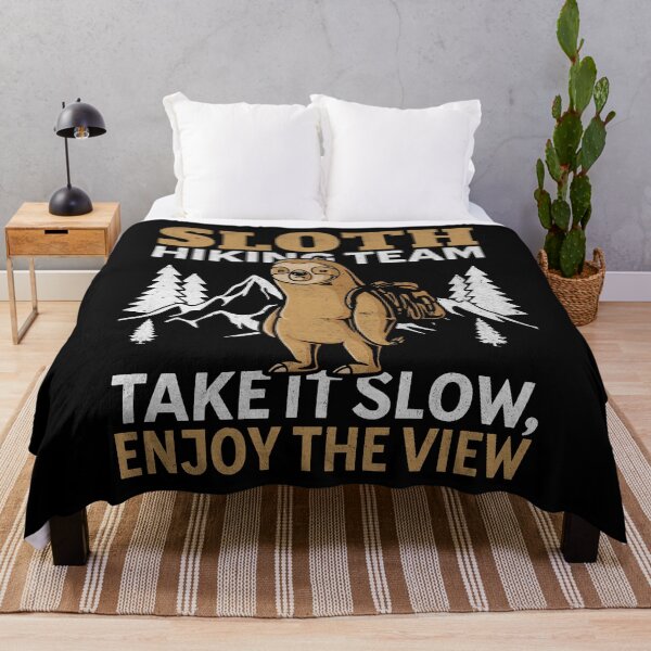 Item preview, Sloth Hiking Team Take it Slow Enjoy the View designed and sold by PrintCrafting.