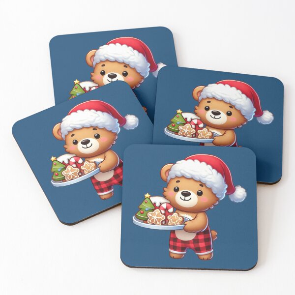 Item preview, Teddy bear baking Christmas cookies decor for children designed and sold by Meandmyshop.