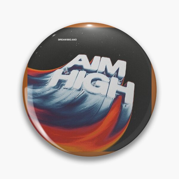 Item preview, aim high font quote, light blue & orange designed and sold by SimplyPsycho.