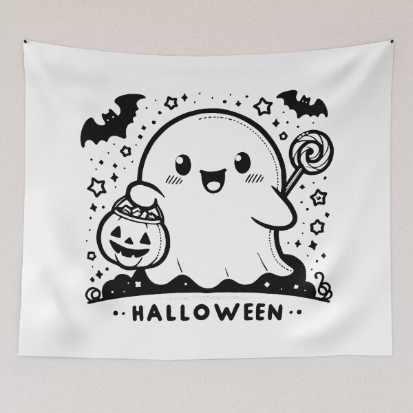 Item preview, Smiling Halloween Cute Spirits designed and sold by Thai Vibe Studio.