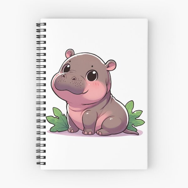 Item preview, Smiling pygmy hippo designed and sold by ChouWorkDesign.
