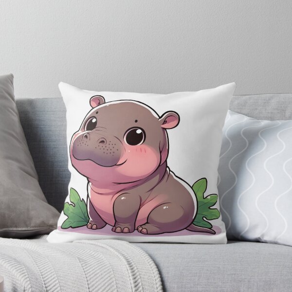 Item preview, Smiling pygmy hippo designed and sold by ChouWorkDesign.