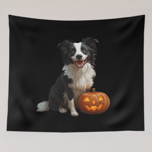 Item preview, Border Collie with a Pumpkin. designed and sold by Kyumi12.