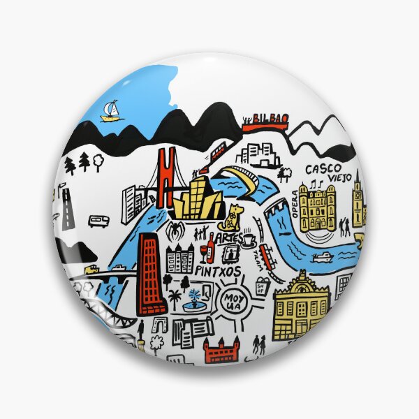Item preview, Bilbao City, Spain designed and sold by Traveldrawings.