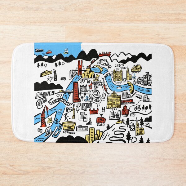 Item preview, Bilbao City, Spain designed and sold by Traveldrawings.