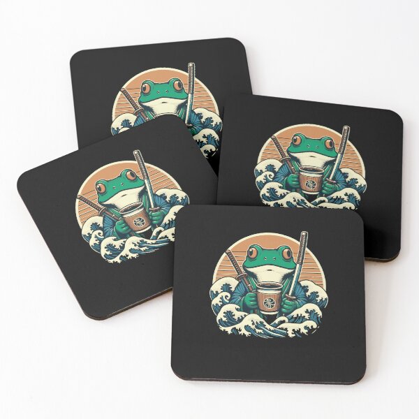 Item preview, Vintage Japanese Frog Samurai Rmen Coffee Funny  designed and sold by Yonshop.