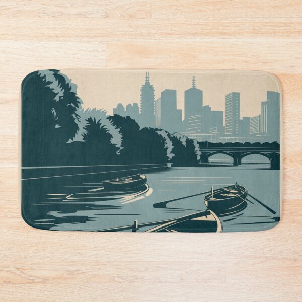 Item preview, Melbourne Vintage Travel Poster designed and sold by TravelerRat.