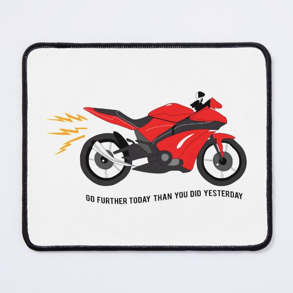 Item preview, Go Further Today Than Yesterday – Motivational Motorcycle Adventure Design designed and sold by Luxuriously.
