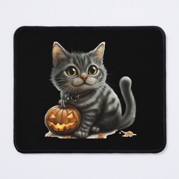 Item preview, Cute Kitten with Pumpkin for Halloween. designed and sold by Kyumi12.
