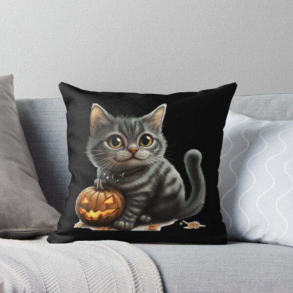 Item preview, Cute Kitten with Pumpkin for Halloween. designed and sold by Kyumi12.
