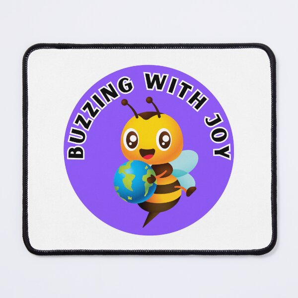 Item preview, Cute little bee phrase Buzzing With Joy designed and sold by mysummerland.