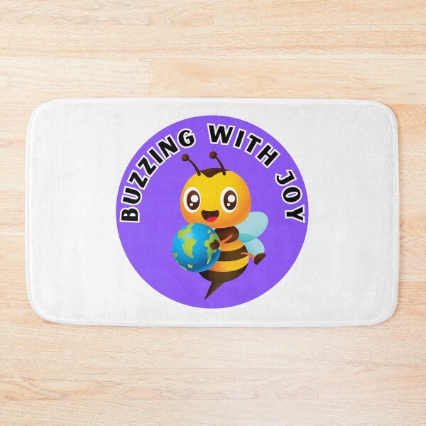 Item preview, Cute little bee phrase Buzzing With Joy designed and sold by mysummerland.