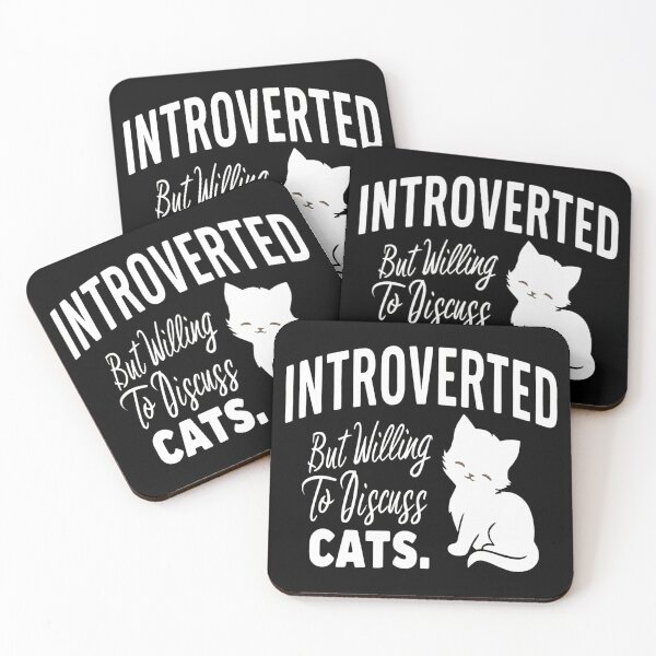 Item preview, Introverted but Willing to Discuss Cats designed and sold by Thompika.