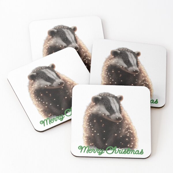 Item preview, festive badger designed and sold by zozzykid.
