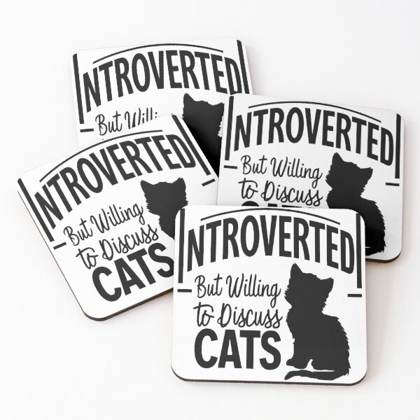 Item preview, Introverted but Willing to Discuss Cats designed and sold by Thompika.