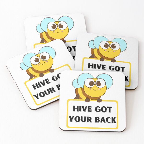 Item preview, Little bee with phrase Hive Got Your Back designed and sold by mysummerland.