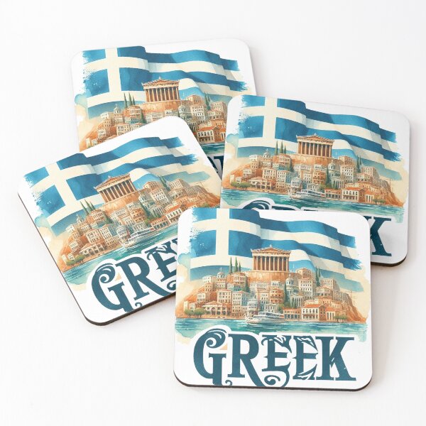 Item preview, Greek Flag Map Sticker designed and sold by clintang.