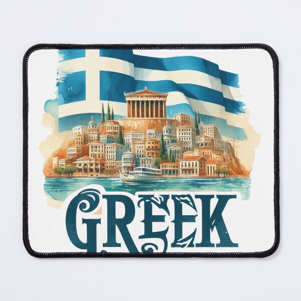 Item preview, Greek Flag Map Sticker designed and sold by clintang.