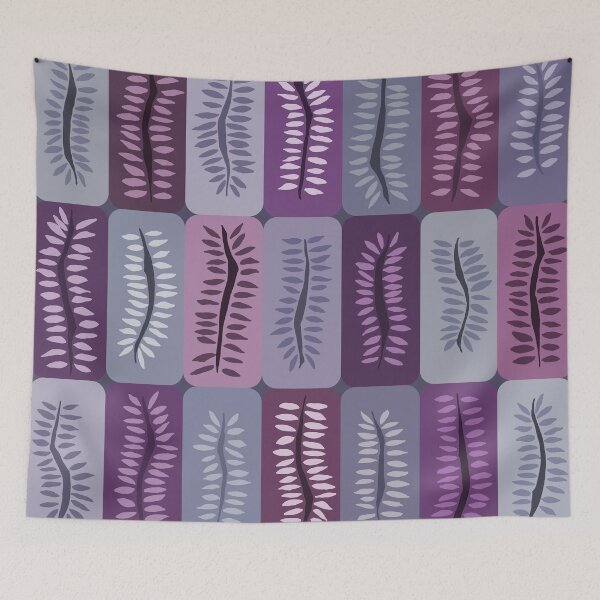 Item preview, Lavender and Purple Hand Drawn Ferns Pattern designed and sold by schorrnuff.