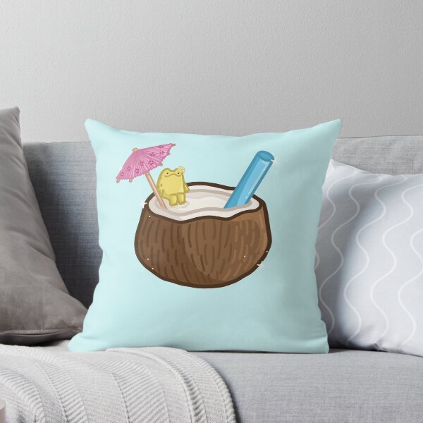 Item preview, Tropical Coconut drink with frog designed and sold by FlowMinnow.