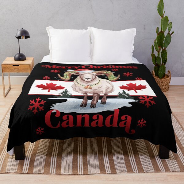 Item preview, MERRY CHRISTMAS CANADA - BIGHORN SHEEP IN CHRISTMAS LIGHTS designed and sold by justyna-s28.