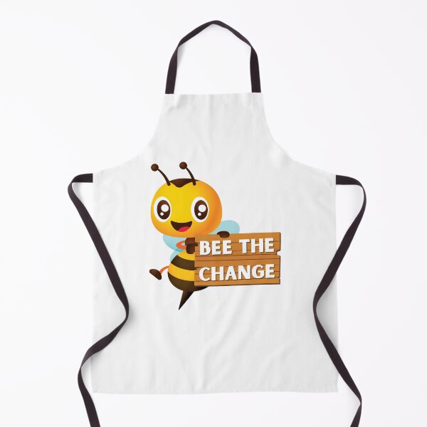 Item preview, Friendly little bee with the phrase "Be the change" designed and sold by mysummerland.