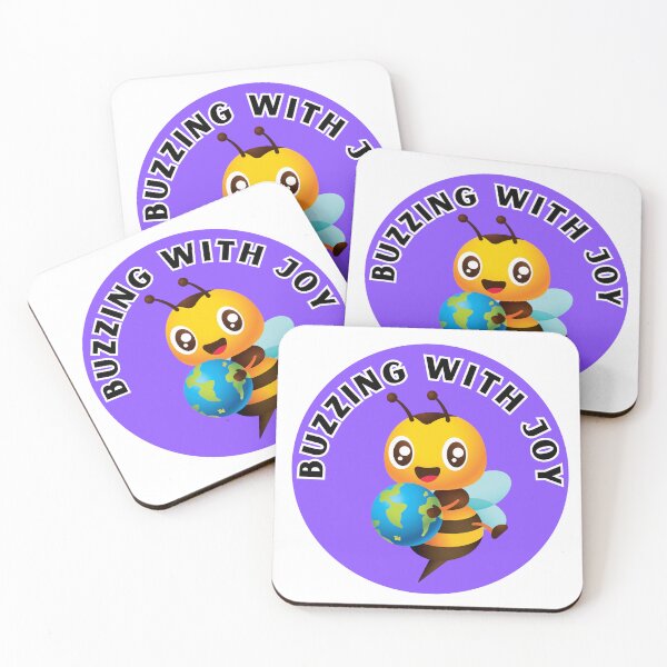 Item preview, Cute little bee phrase Buzzing With Joy designed and sold by mysummerland.