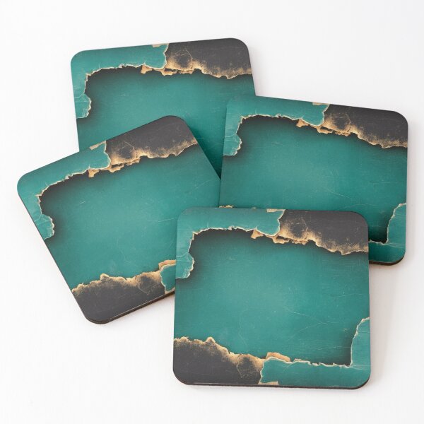 Item preview, Vintage Distressed Teal and Gold Texture Art designed and sold by Arthaven10 ⭐⭐⭐⭐⭐.