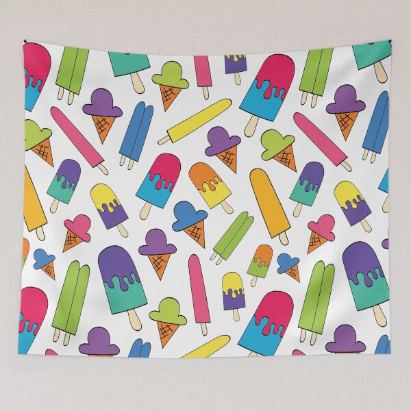 Item preview, Bright Colored Ice Cream Cones and Popsicles designed and sold by Pamela Maxwell.