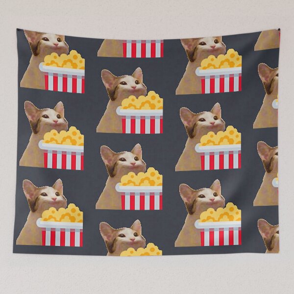 Item preview, Cats Love Popcorn - Popcorn Meme - Perfect for Movie Lovers and Snack Enthusiasts designed and sold by Earth Nature Creations.