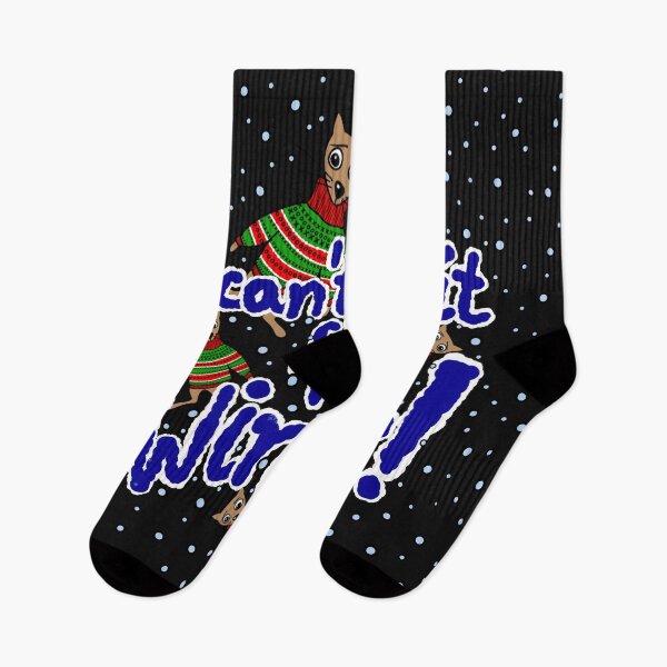 Item preview, The inscription reads: "I can't wait for winter!" Around it there are little kittens dressed in Christmas sweaters and falling snow.3 designed and sold by My-fake-places.