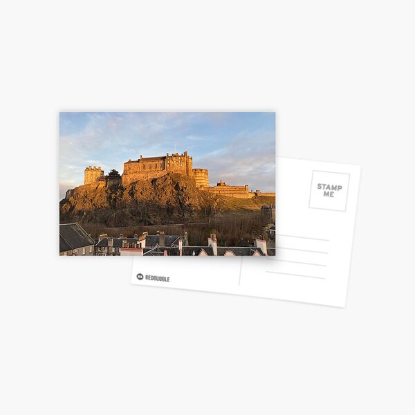 Item preview, Edinburgh Castle in golden light designed and sold by SarahLewisArt.
