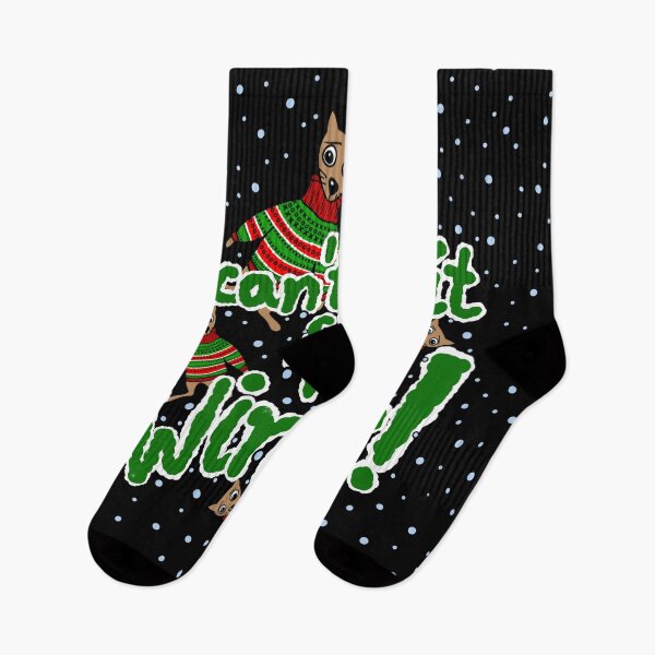 Item preview, The inscription reads: "I can't wait for winter!" Around it there are little kittens dressed in Christmas sweaters and falling snow.4 designed and sold by My-fake-places.