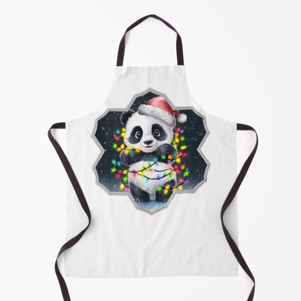Item preview, Beautiful Watercolor Panda Tangled In Christmas Lights Snowflake designed and sold by PlanetMarker.