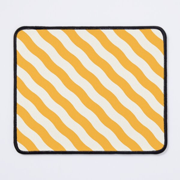 Item preview, Minimal Geometric Rectangles Lines 09 | Abstract Pattern Mid Century Wavy Stripes Coastal Mustard Yellow designed and sold by MarleneCanto.