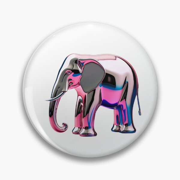 Item preview, metallic chrome elephant  designed and sold by Iwanttosellok.