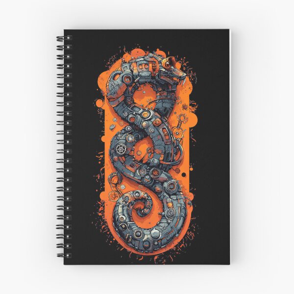 Item preview, Steampunk Mechanical Snake on Vibrant Abstract designed and sold by LoveLaxmi Arts.