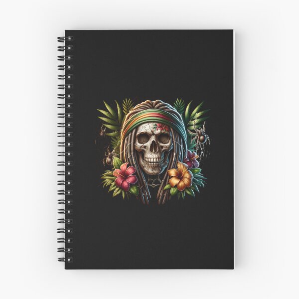 Aperçu de l'œuvre Tête de mort et dreadlocks en forme d'araignée créée et vendue par SavvyEarth.