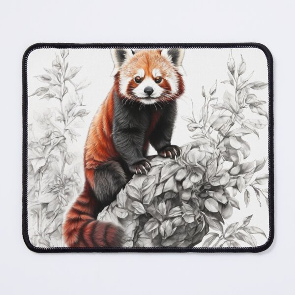 Item preview, Black and white Red Panda pencil drawing designed and sold by Pencil-Art.