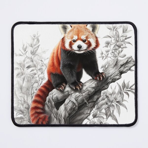 Item preview, Black and white Red Panda pencil drawing designed and sold by Pencil-Art.